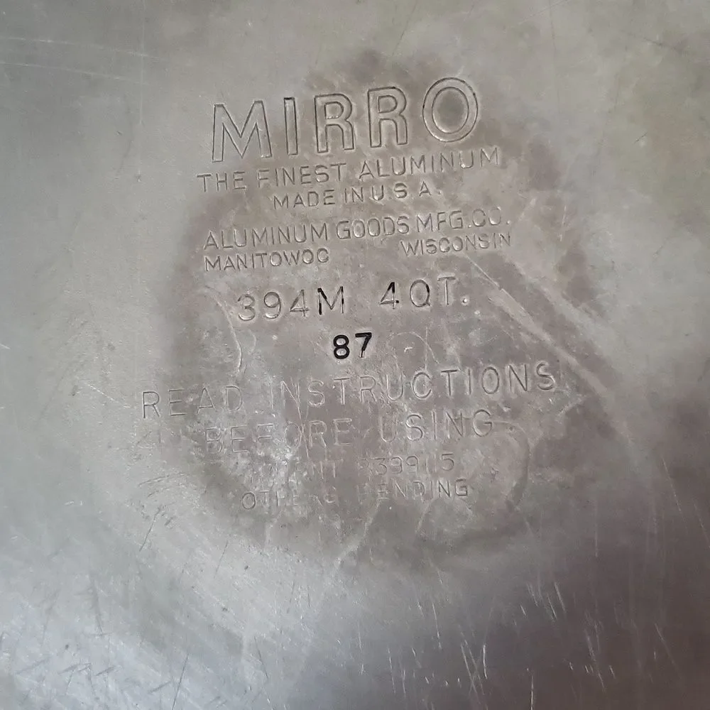Vintage Mirro-Matic 4 Qt Aluminum Pressure Cooker with Locking Lid (No Rack)